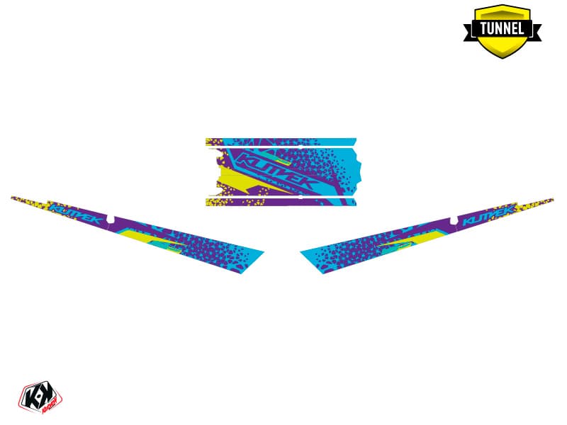 Snowmobile POLARIS RMK PRO AXYS GAGE Blue-Mauve graphic kit | Polaris | Kutvek - View 5