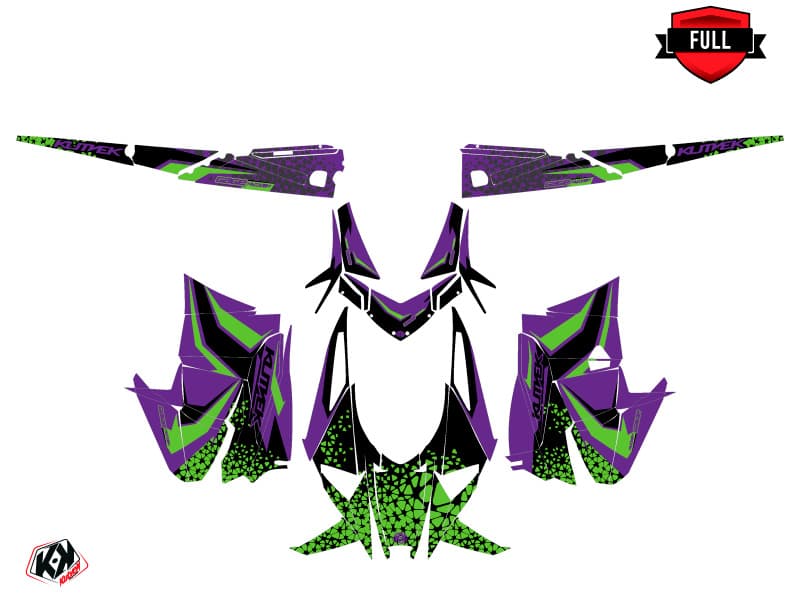 Graphic Kit Snowmobile Arctic Cat M Alpha One Gage Purple-Green | Arctic Cat | Kutvek - View 3