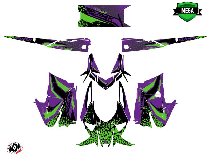 Graphic Kit Snowmobile Arctic Cat M Alpha One Gage Purple-Green | Arctic Cat | Kutvek - View 4