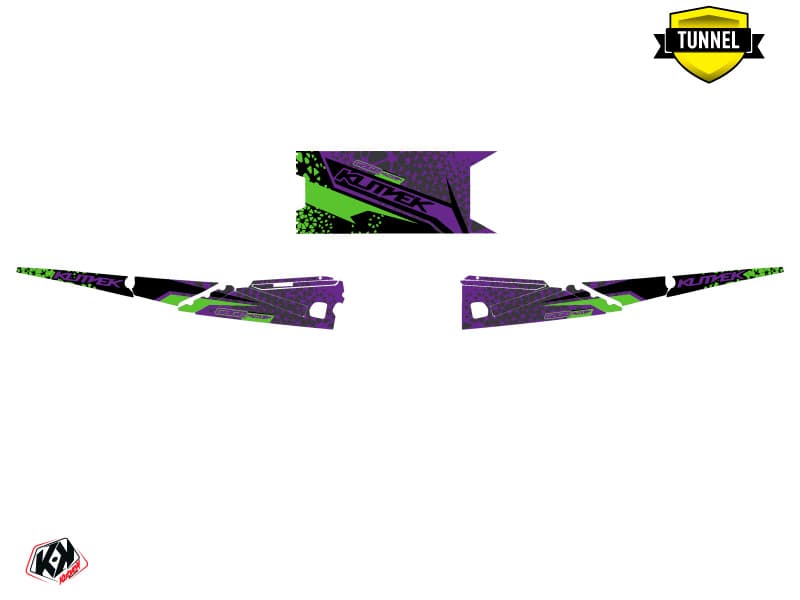 Graphic Kit Snowmobile Arctic Cat M Alpha One Gage Purple-Green | Arctic Cat | Kutvek - View 5