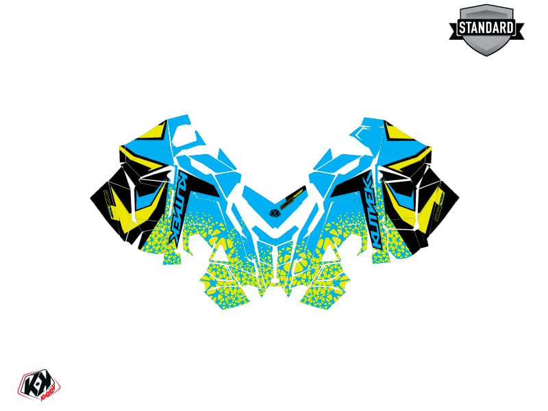 Snowmobile POLARIS SWITCHBACK PRO X GAGE Blue-Lime graphic kit | Polaris | Kutvek - View 2