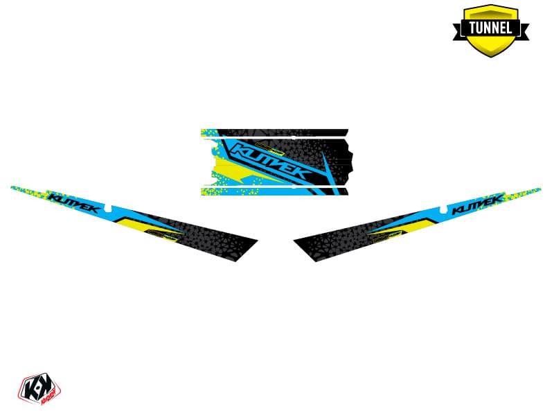 Snowmobile POLARIS RMK PRO AXYS GAGE Blue-Lime graphic kit | Polaris | Kutvek - View 5