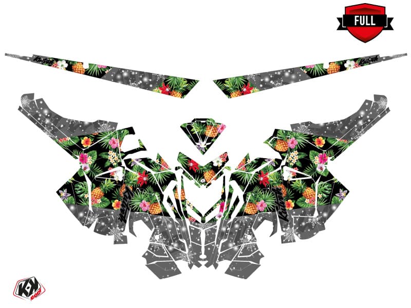 Graphic Kit Snowmobile Polaris RMK Pro Axys Trop'Ice Black-Grey | Polaris | Kutvek - View 3