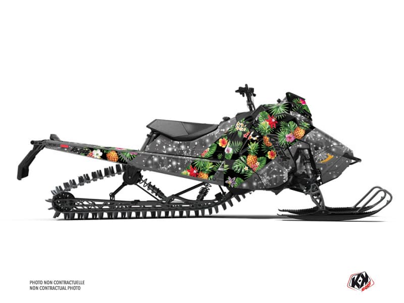 Graphic Kit Snowmobile Polaris RMK Pro Axys Trop'Ice Black-Grey