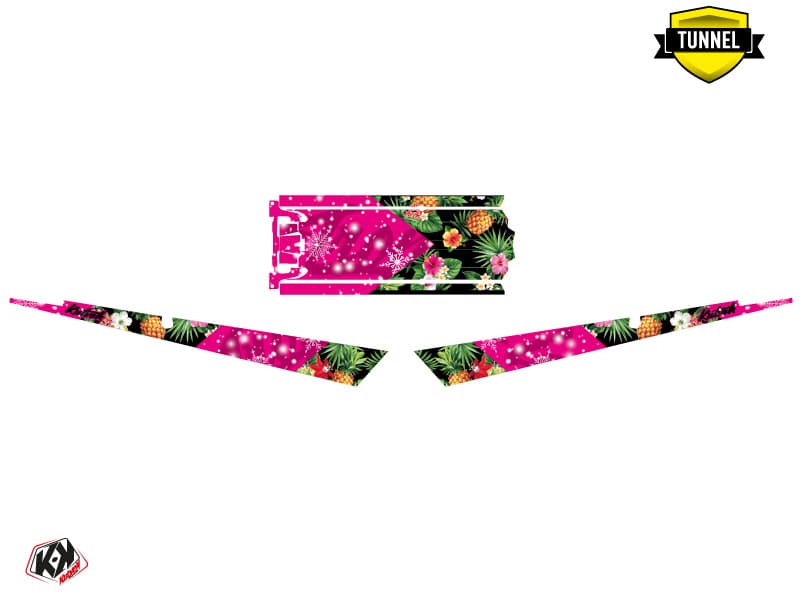 Graphic Kit Snowmobile Polaris RMK Pro Axys Trop'Ice Black-Pink | Polaris | Kutvek - View 5
