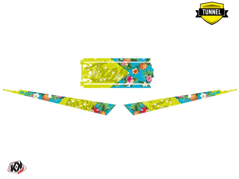 Graphic Kit Snowmobile Polaris RMK Pro Axys Trop'Ice Blue-Lime | Polaris | Kutvek - View 5