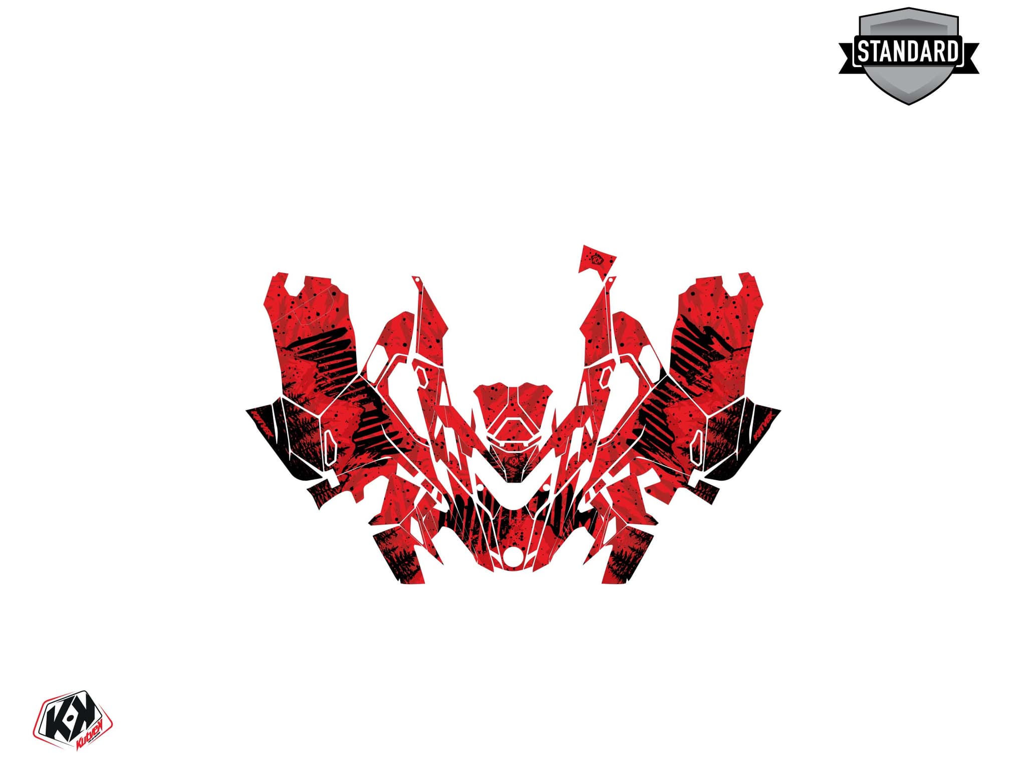 Kit graphique Motoneige LYNX RAVE RE BACKCOUNTRY Rouge | Lynx | Kutvek - View 2