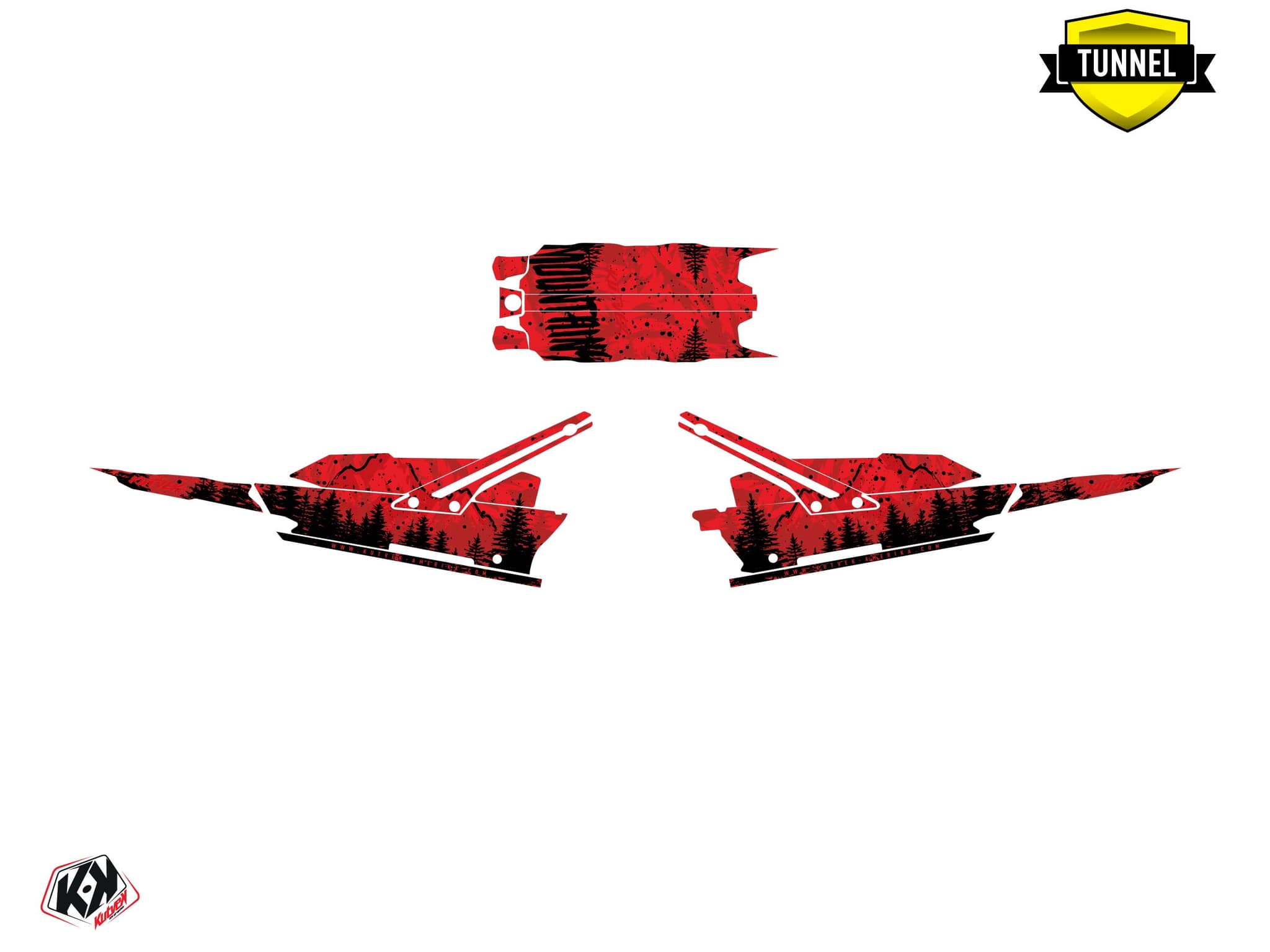 kit graphique motoneige lynx boondocker ds backcountry rouge | Lynx | Kutvek - View 5