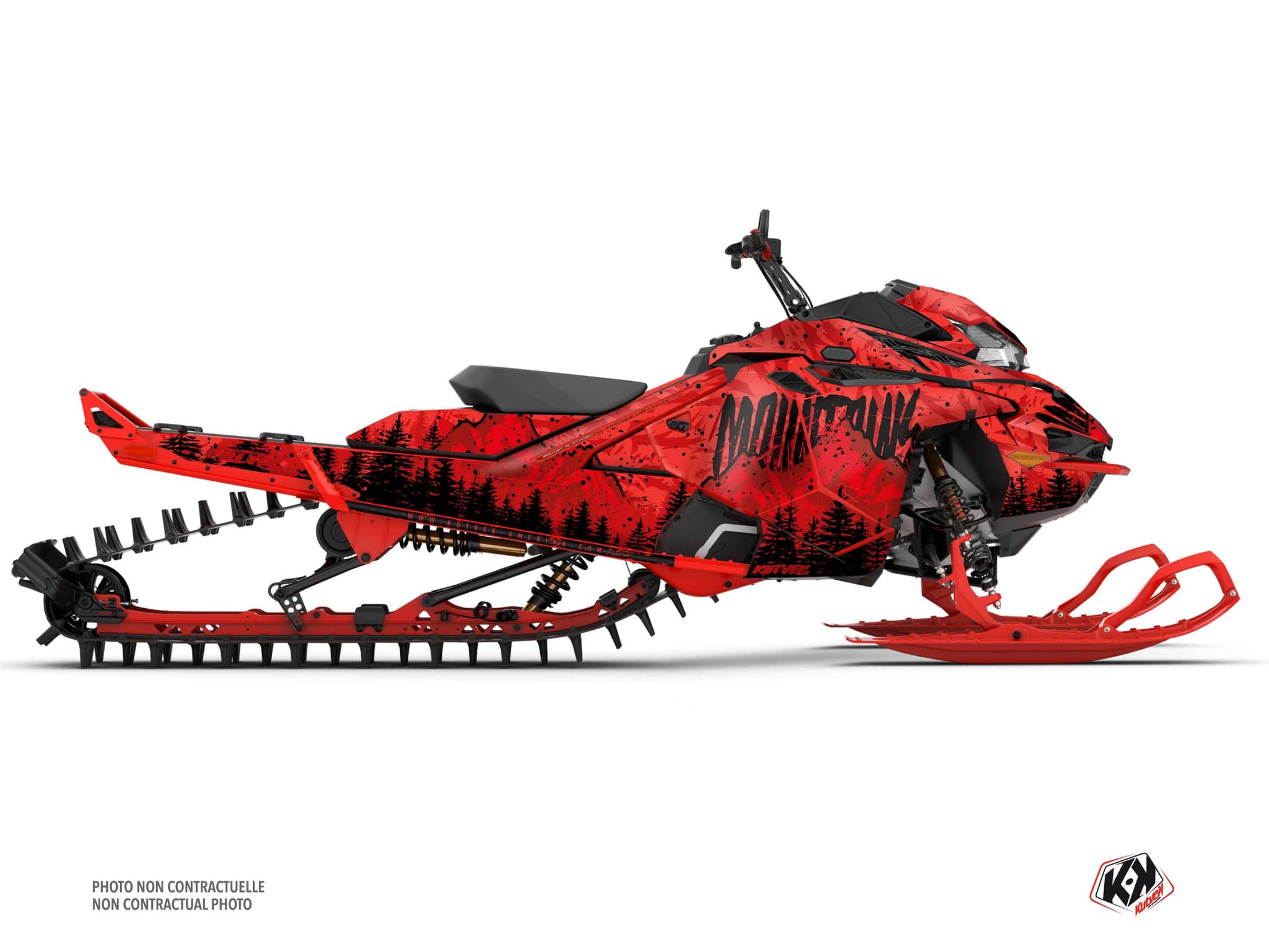 Kit decorativo Mota de neve LYNX SHREDDER DS BACKCOUNTRY Vermelho
