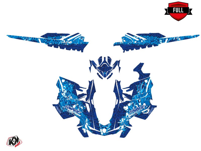 snowmobile skidoo backcountry sport savage blue  graphic kit | Skidoo | Kutvek - View 3