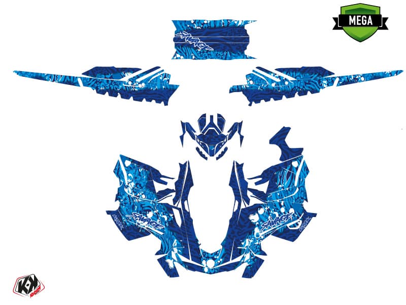 snowmobile skidoo backcountry sport savage blue  graphic kit | Skidoo | Kutvek - View 4
