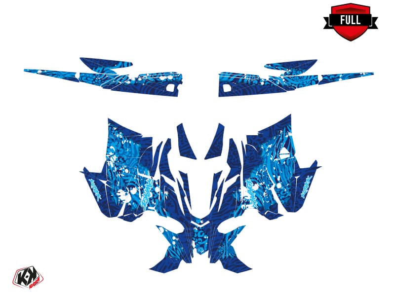 Snowmobile YAMAHA SIDEWINDER SRX SAVAGE Blue graphic kit | Yamaha | Kutvek - View 3