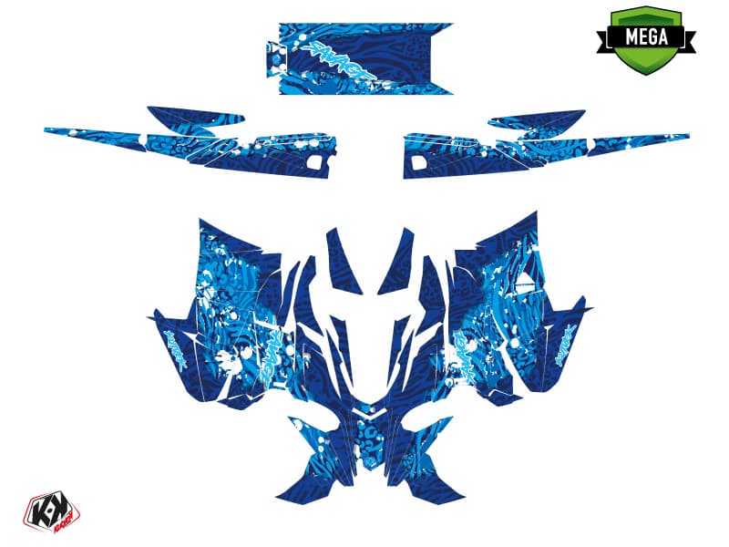 Snowmobile YAMAHA SIDEWINDER SRX SAVAGE Blue graphic kit | Yamaha | Kutvek - View 4