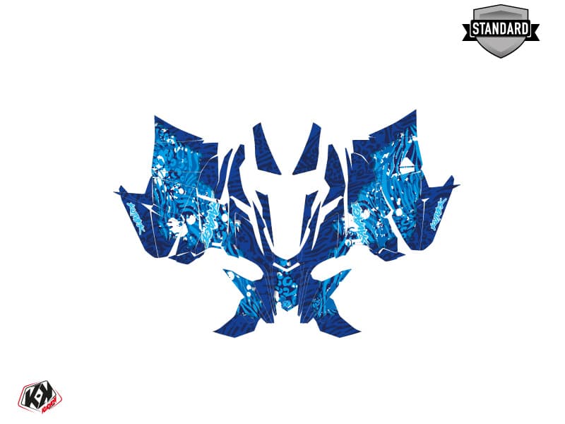 Snowmobile YAMAHA SIDEWINDER SRX SAVAGE Blue graphic kit | Yamaha | Kutvek - View 2