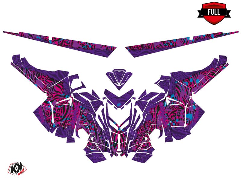 Snowmobile POLARIS RMK PRO AXYS SAVAGE Mauve-Pink graphic kit | Polaris | Kutvek - View 3