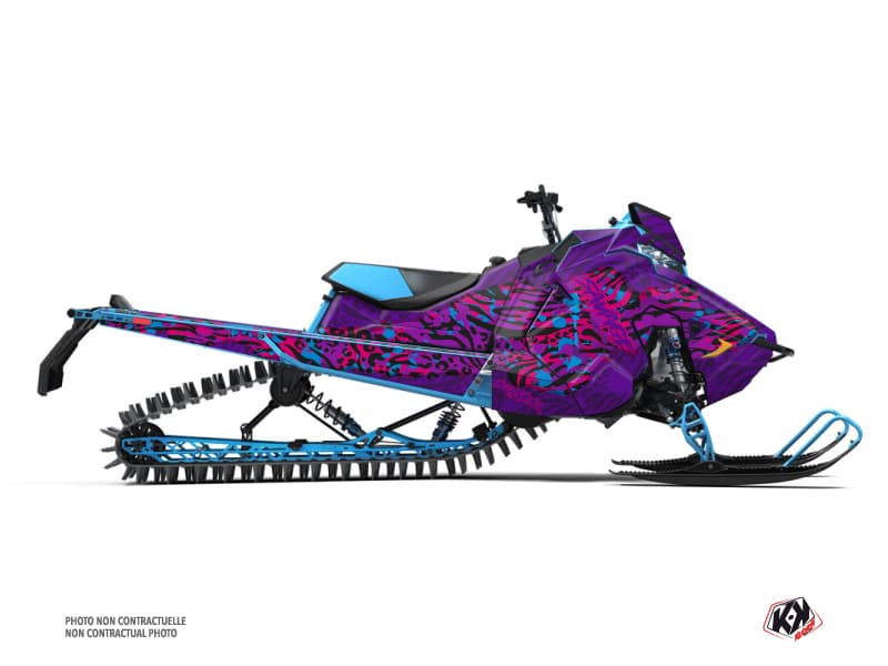 Snowmobile POLARIS RMK PRO AXYS SAVAGE Mauve-Pink graphic kit | Polaris | Kutvek - View 4
