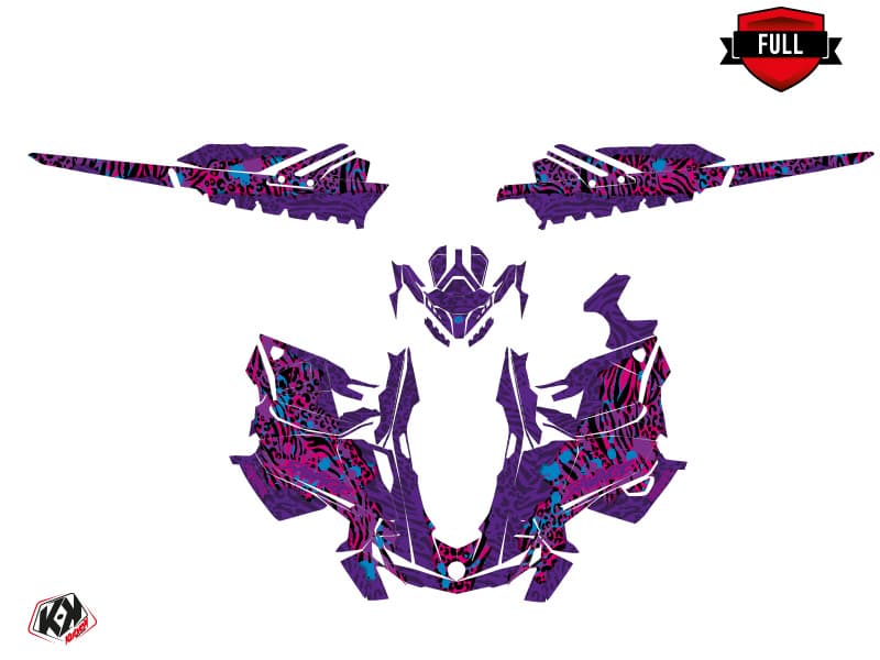 snowmobile skidoo backcountry sport savage mauve-pink  graphic kit | Skidoo | Kutvek - View 3