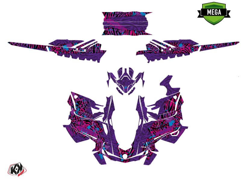 snowmobile skidoo backcountry sport savage mauve-pink  graphic kit | Skidoo | Kutvek - View 4