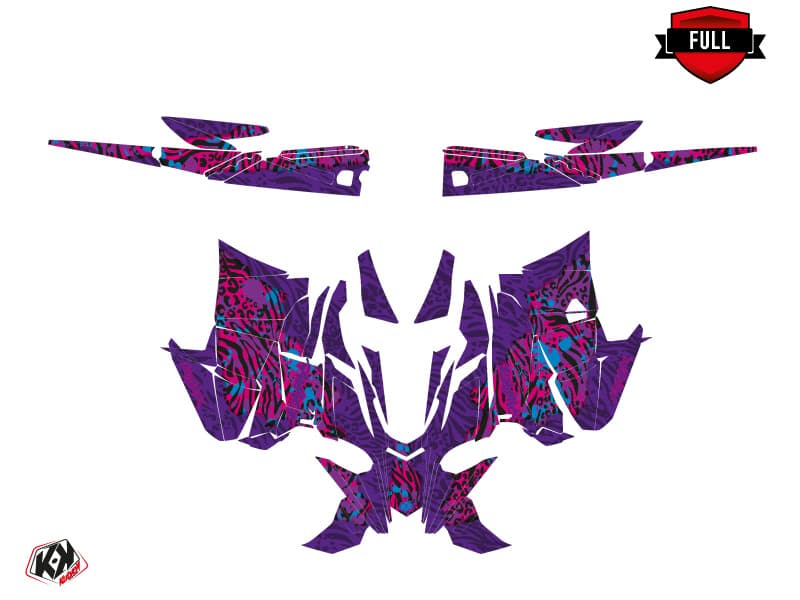 Snowmobile YAMAHA SIDEWINDER SRX SAVAGE Mauve-Pink graphic kit | Yamaha | Kutvek - View 3