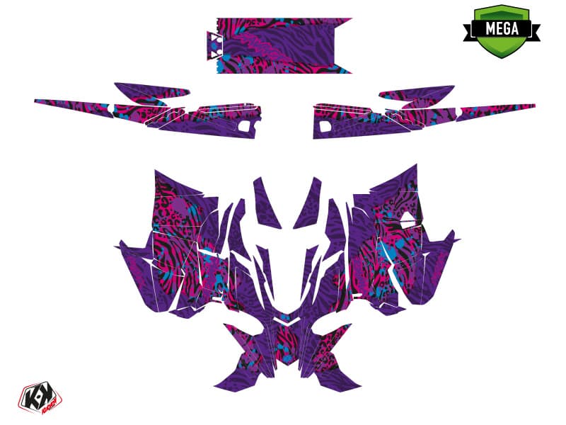 Snowmobile YAMAHA SIDEWINDER SRX SAVAGE Mauve-Pink graphic kit | Yamaha | Kutvek - View 4