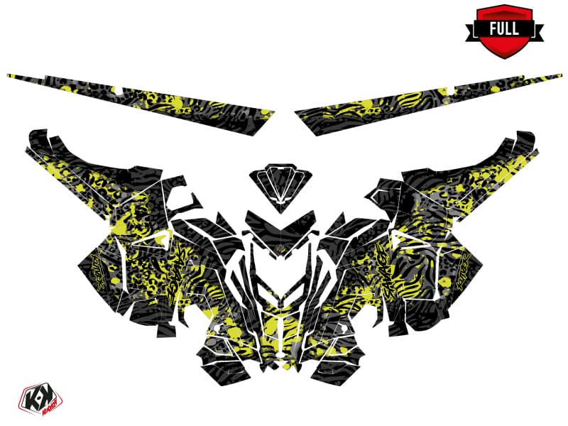 Snowmobile POLARIS RMK PRO AXYS SAVAGE Black-Lime graphic kit | Polaris | Kutvek - View 3