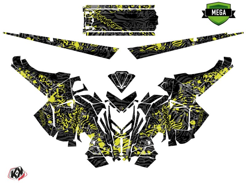 Snowmobile POLARIS RMK PRO AXYS SAVAGE Black-Lime graphic kit | Polaris | Kutvek - View 4