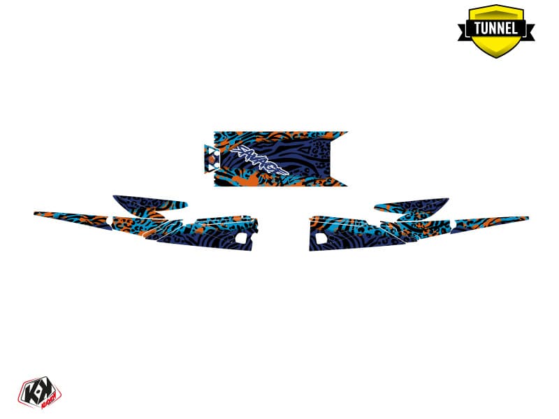 Snowmobile YAMAHA SIDEWINDER SRX SAVAGE Blue-Orange graphic kit | Yamaha | Kutvek - View 5