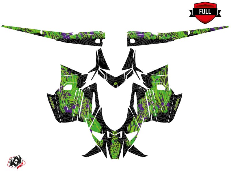 Arctic Cat M Alpha One Savage Black-Green Snowmobile Graphic Kit | Arctic Cat | Kutvek - View 3