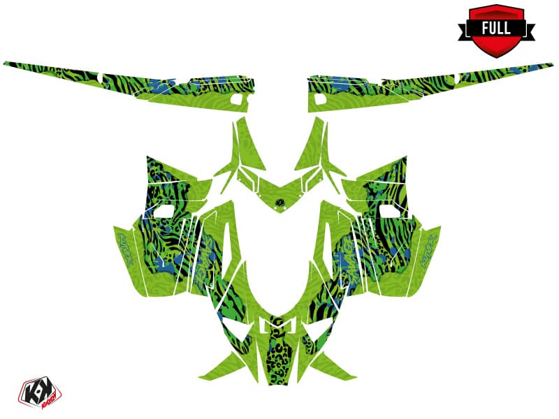 Arctic Cat M Alpha One Savage Green-Blue Snowmobile Graphic Kit | Arctic Cat | Kutvek - View 3