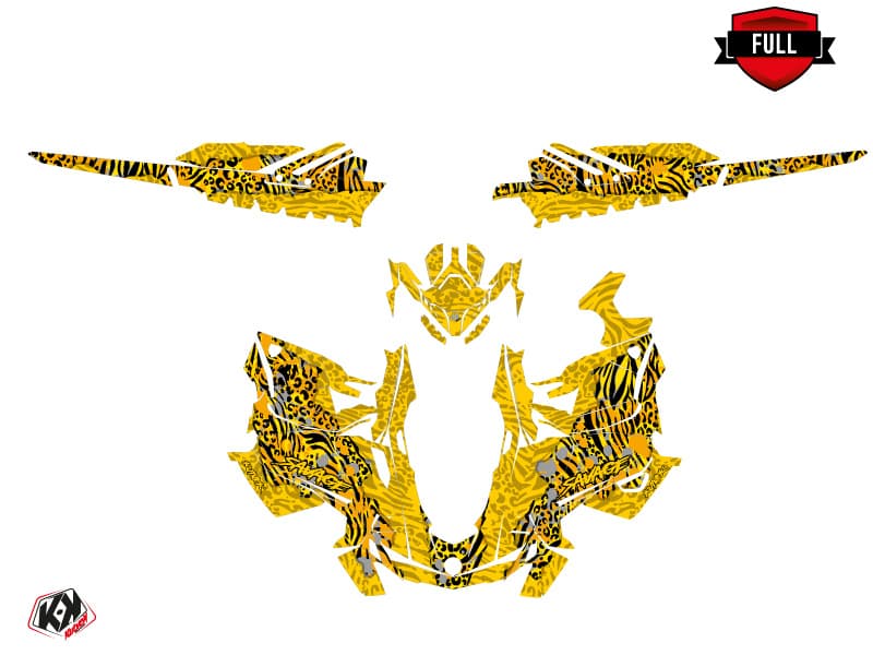 snowmobile skidoo backcountry sport savage yellow serie graphic kit | Skidoo | Kutvek - View 3