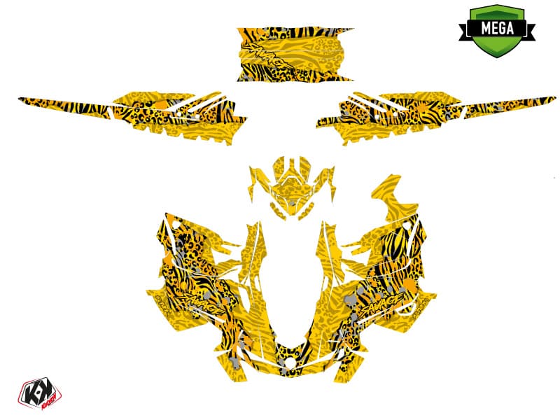 snowmobile skidoo backcountry sport savage yellow serie graphic kit | Skidoo | Kutvek - View 4
