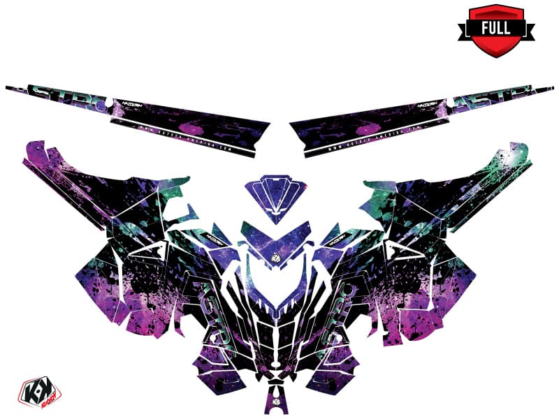 Snowmobile POLARIS RMK PRO AXYS ASTRO Mauve graphic kit | Polaris | Kutvek - View 3