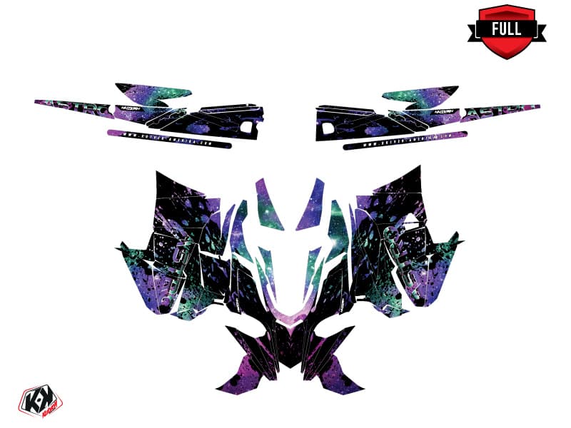 Snowmobile YAMAHA SIDEWINDER SRX ASTRO Mauve graphic kit | Yamaha | Kutvek - View 3