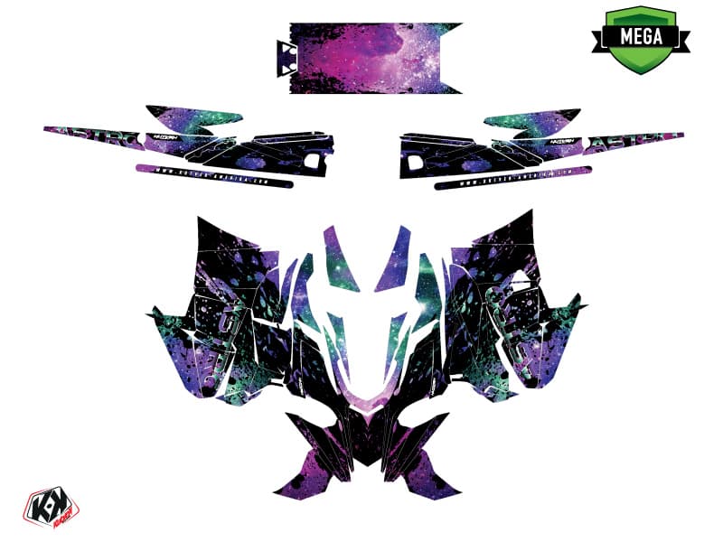Snowmobile YAMAHA SIDEWINDER SRX ASTRO Mauve graphic kit | Yamaha | Kutvek - View 4