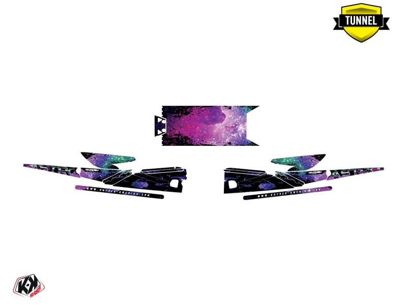Snowmobile YAMAHA SIDEWINDER SRX ASTRO Mauve graphic kit | Yamaha | Kutvek - View 5