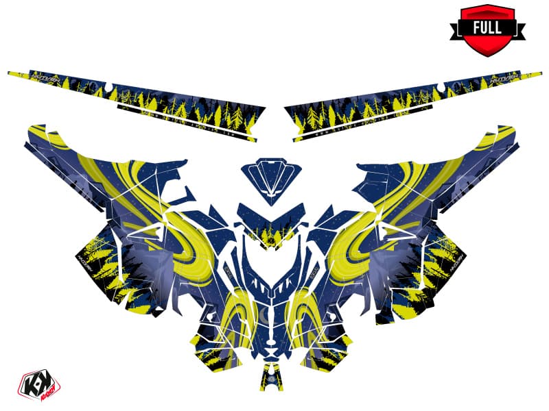 Snowmobile POLARIS RMK PRO AXYS BOREAL Blue graphic kit | Polaris | Kutvek - View 3