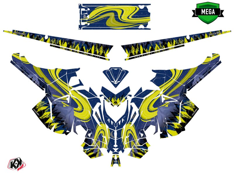 Snowmobile POLARIS RMK PRO AXYS BOREAL Blue graphic kit | Polaris | Kutvek - View 4