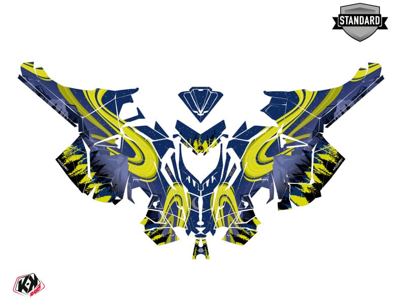 Kit graphique Motoneige POLARIS 600R Race Sled BOREAL Bleu | Polaris | Kutvek - View 2