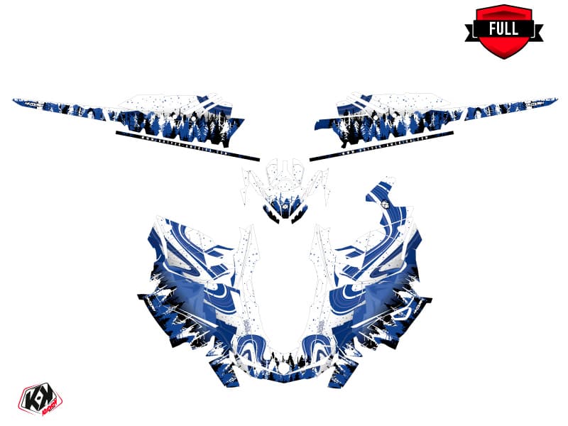 snowmobile skidoo backcountry sport boreal blue  graphic kit | Skidoo | Kutvek - View 3
