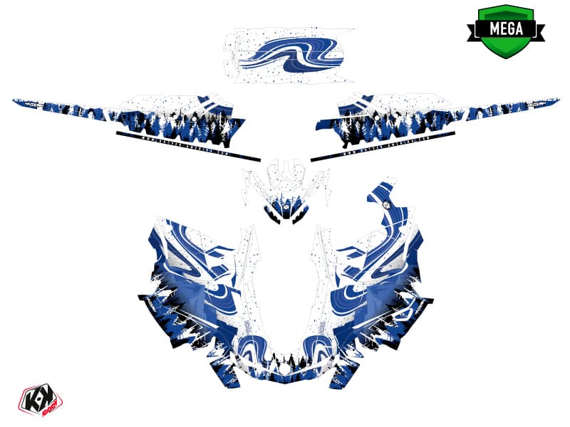 snowmobile skidoo backcountry sport boreal blue  graphic kit | Skidoo | Kutvek - View 4