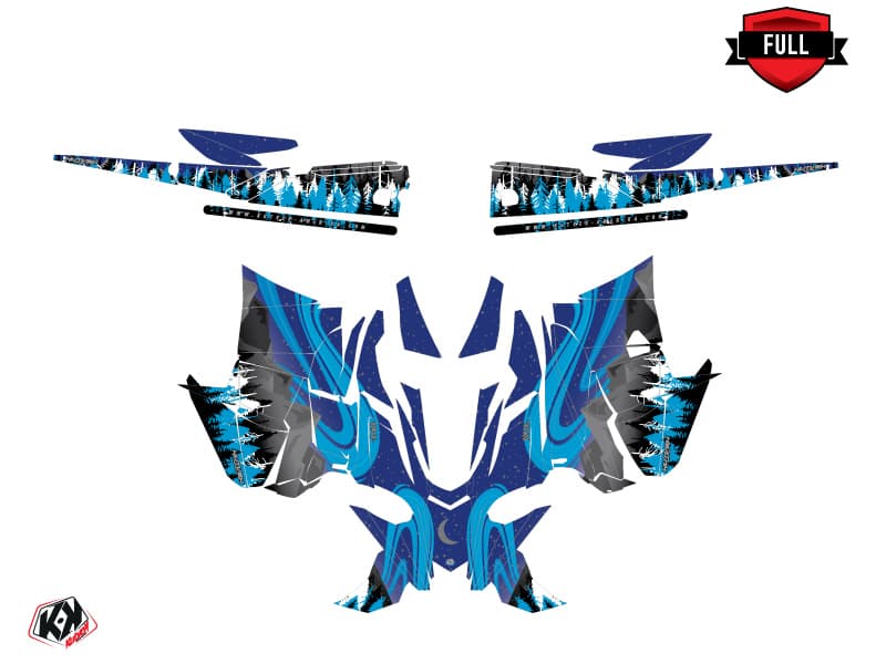 Snowmobile YAMAHA SIDEWINDER SRX BOREAL Blue graphic kit | Yamaha | Kutvek - View 3