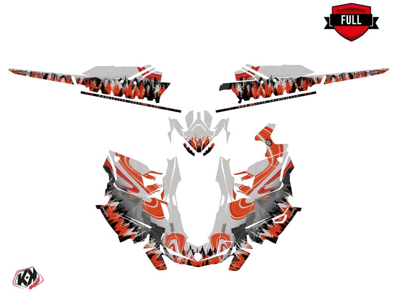 snowmobile skidoo backcountry sport boreal grey  graphic kit | Skidoo | Kutvek - View 3