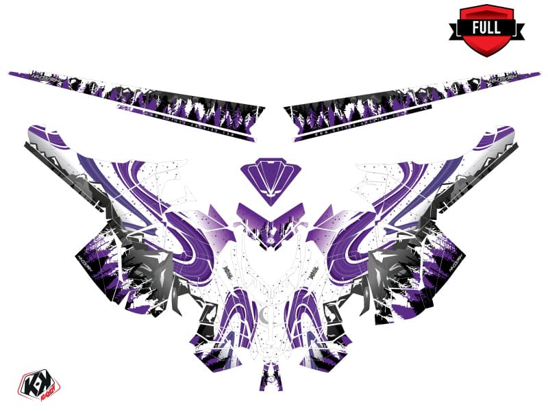 Snowmobile POLARIS RMK PRO AXYS BOREAL Mauve graphic kit | Polaris | Kutvek - View 3