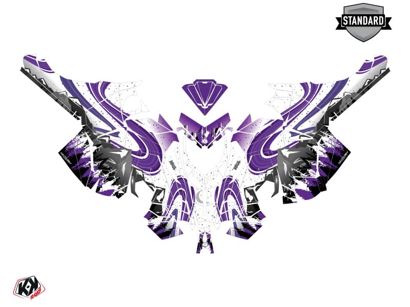 Snowmobile POLARIS 600R Race Sled BOREAL Mauve graphic kit | Polaris | Kutvek - View 2