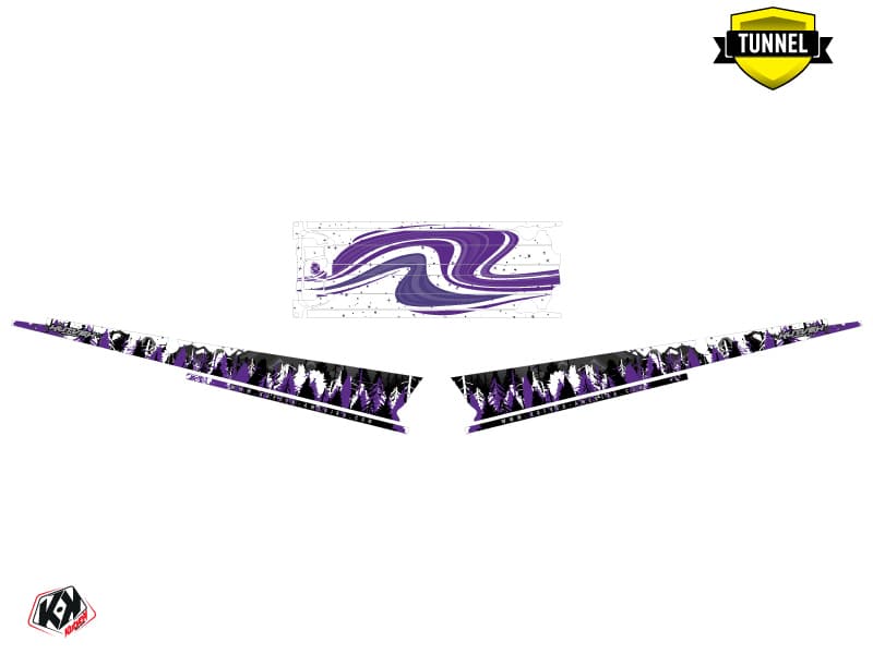 Snowmobile POLARIS RMK PRO AXYS BOREAL Mauve graphic kit | Polaris | Kutvek - View 5