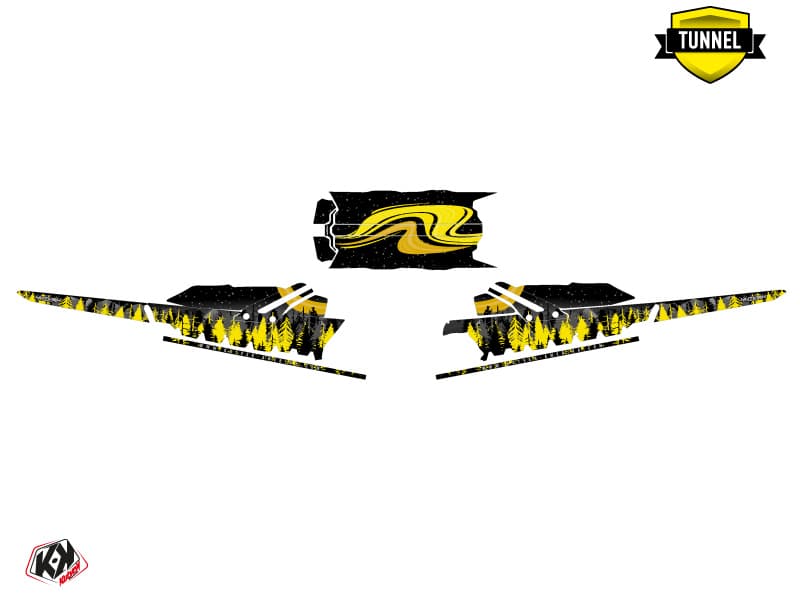 snowmobile skidoo backcountry sport boreal black-yellow  graphic kit | Skidoo | Kutvek - View 5