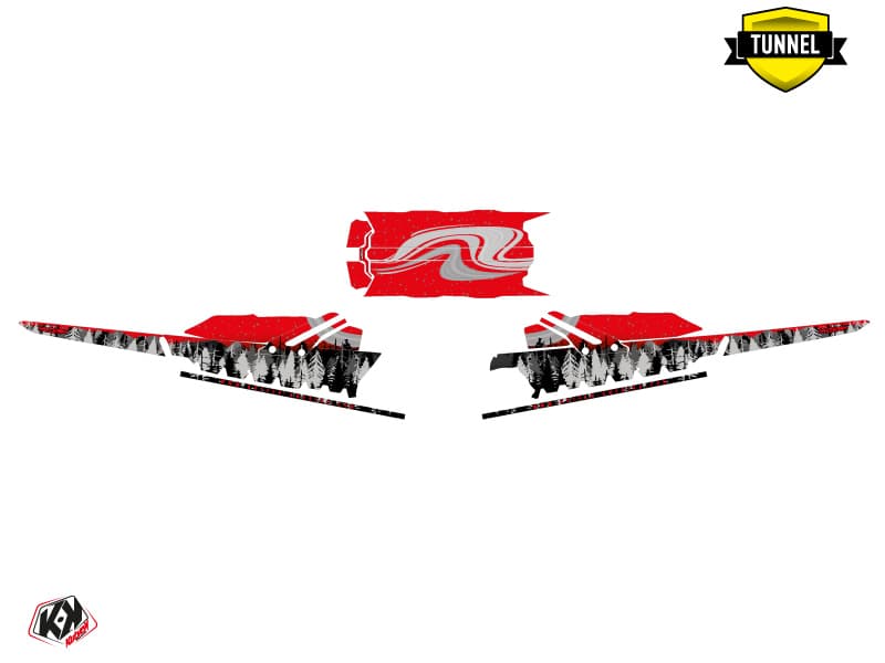 snowmobile skidoo backcountry sport boreal red  graphic kit | Skidoo | Kutvek - View 5