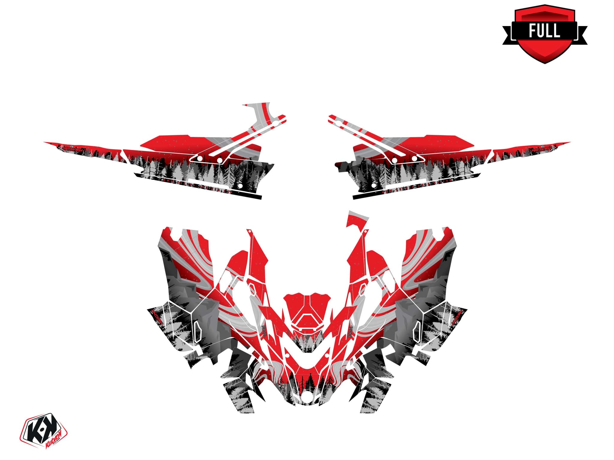 kit graphique motoneige lynx boondocker ds boreal rouge | Lynx | Kutvek - View 3