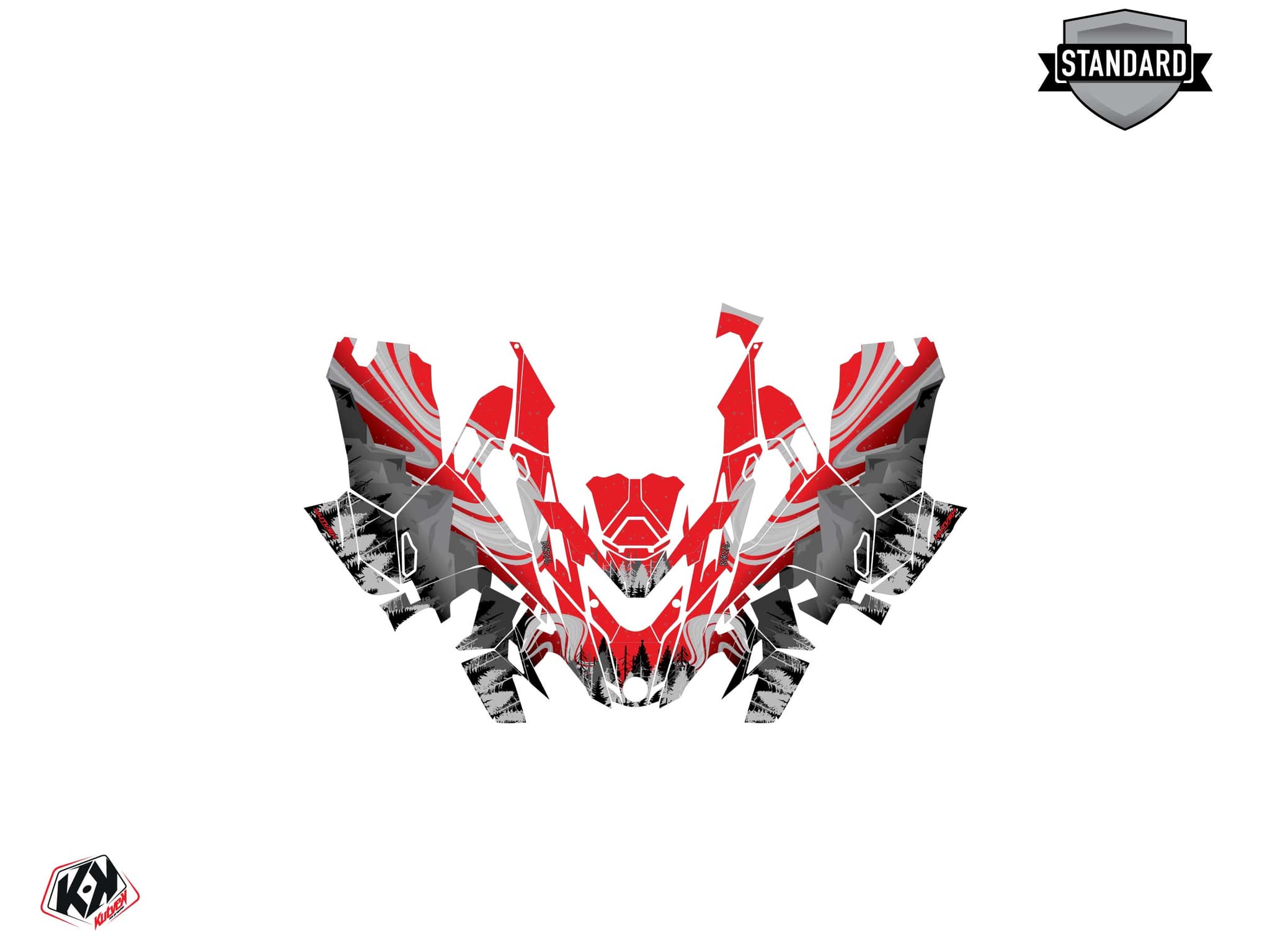 kit graphique motoneige lynx boondocker ds boreal rouge | Lynx | Kutvek - View 2