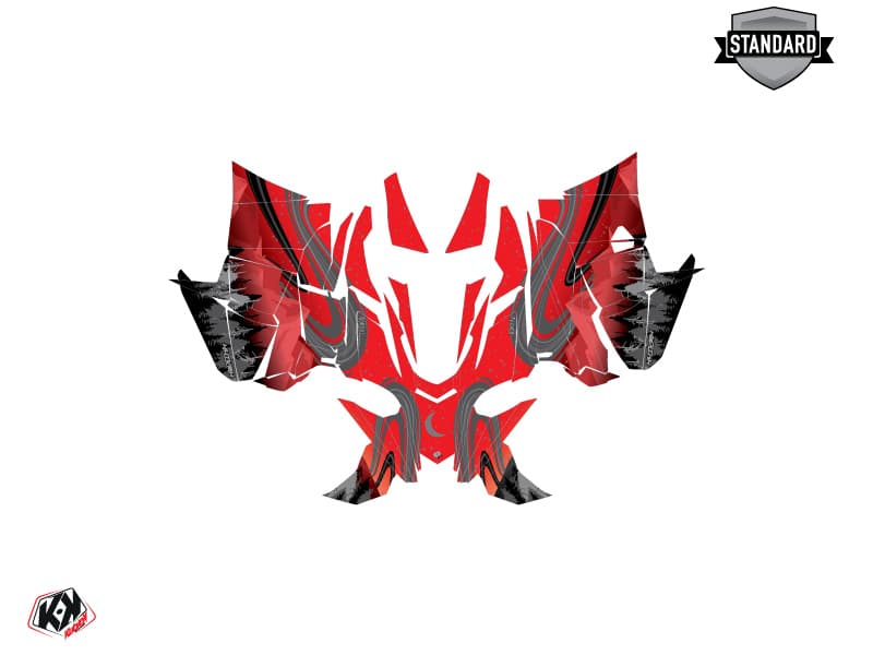 Snowmobile YAMAHA SIDEWINDER SRX BOREAL Red graphic kit | Yamaha | Kutvek - View 2
